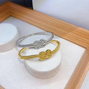 Gold and silver bangle bracelet collection — style 1